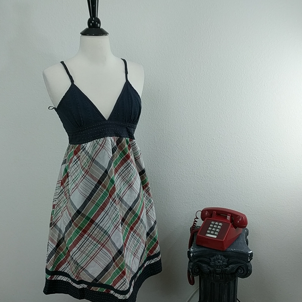 Boho Style Dress by Billabong Diagonal Madras Lg